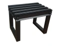 Stolik kawowy czarny, metalowy w stylu loft, recykling