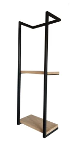 Półka, wieszak na ręczniki  do łazienki metal loft drewno 100 x 40 x 20 cm 