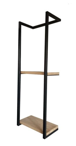 Półka, wieszak na ręczniki  do łazienki metal loft drewno 100 x 40 x 20 cm 