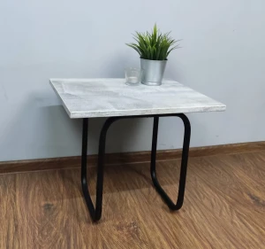 Stolik kawowy, loft, PRL, vintage,metal i blat a'la beton