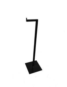 Uchwyt, stojak na papier toaletowy, czarny metal loft