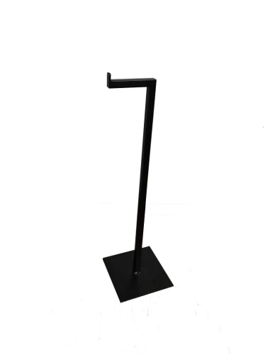 Uchwyt, stojak na papier toaletowy, czarny metal loft