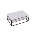 Stolik kawowy, ława z półką do salonu loft drewno i metal