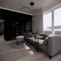 Stolik loft wsuwany pod sofę, kanapę - pomocniczy, industrialny 